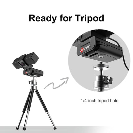 JOYUSING Flip600S 4K Webcam for PC, Ultra HD Webcam with tripod, PDAF Autofocus, Noise-Cancelling Mics, 79° FOV, Auto Light Correction, Privacy Cover, for Conference, Streaming, Zoom/Teams/Google Meet
