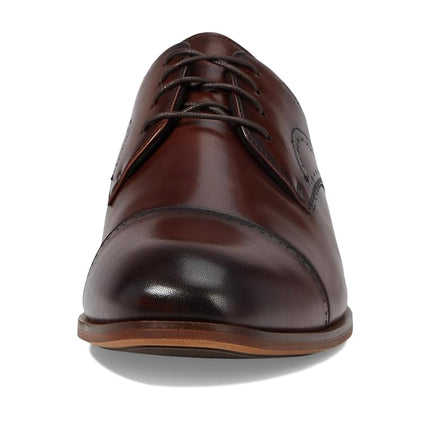 STACY ADAMS Zapatos Oxford con cordones de punta, para hombre Bryant Cap Toe, marrones, 8 anchos