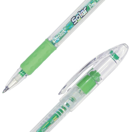 Bolígrafo de gel de neón Pentel Solar Pop, (0,6 mm) trazo medio, tinta verde lima - K96-K