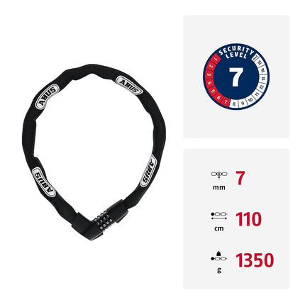 ABUS Chain Lock Tresor 1385, 110 cm, Black