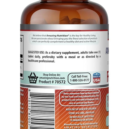 Amazing Formulas Folic Acid 5000 mcg (5 mg) 120 Tablets Supplement | Vitamin B9 | Non-GMO | Gluten Free | Made in USA