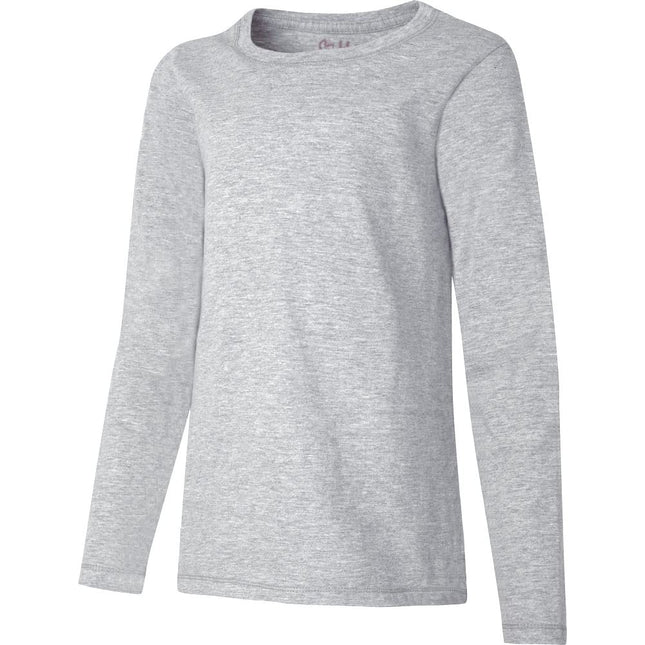 Hanes Girls` Long-Sleeve Crewneck T-Shirt, K123, X