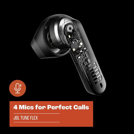 JBL Tune Flex Wireless Noise Cancelling Earphones - Black, Small