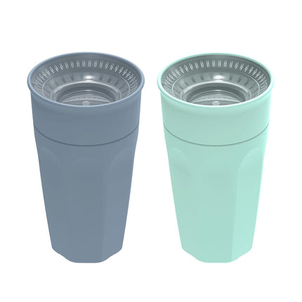 Dr. Brown's Cheers 360 Spoutless Training Cup, 9m+, 10 Ounce, Blue/Aqua, 2 Count