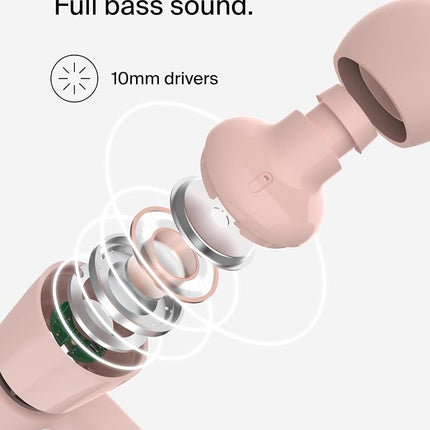 Belkin SoundForm Wired Earbuds with USB-C Connector, Pink - In-Ear Earphones w/Microphone - Headphones for iPhone 16, iPad Mini, Galaxy S24, Android, and More with USB-C Connector