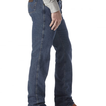 Wrangler Men's Premium Performance Cowboy Cut Comfort Wicking Slim Fit Jean, Vintage Stone, 33W x 34L