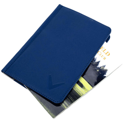 Callaway Golf Leather Bi-Fold Scorecard Holder - Navy Blue Leather Golf scorecard Holder