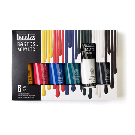 Liquitex Basics 101076 Acrylic Paint Tube 6-Piece Set