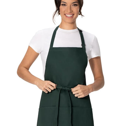 Chef Works Unisex Three Pocket Apron, Hunter Green