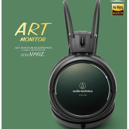 Audio-Technica A990Z High-Fidelity Closed-Back Headphones Forest Green