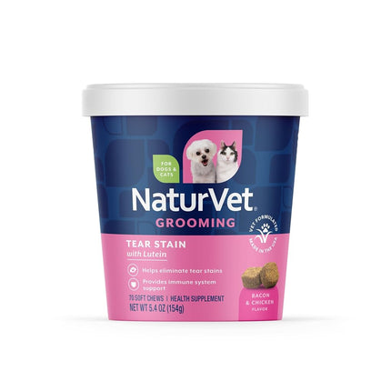 NaturVet – Tear Stain Plus Lutein – Eliminates Uns