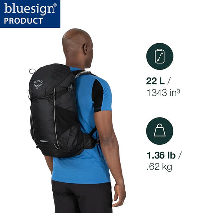 Osprey Skarab 22L Men's Hiking Backpack with Hydraulics Reservoir, Tundra Green