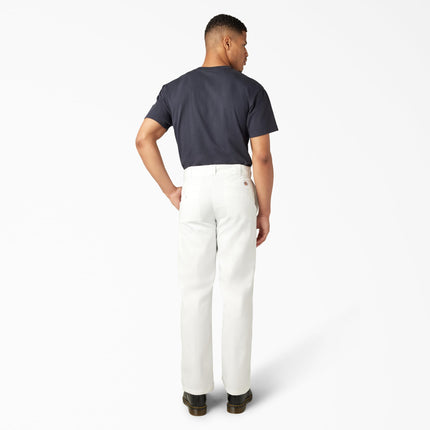 Dickies Pantalones de Trabajo Originales 874 para Hombre, Blanco, 31W x 32L