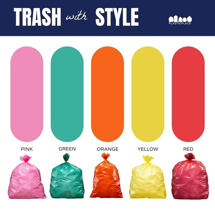 Plasticplace Yellow Trash Bags, 31-33 Gallon 100 / Case 1.5 Mil