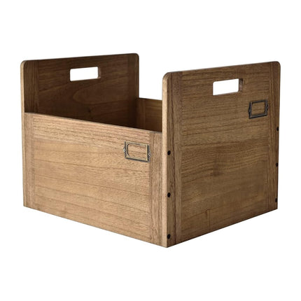 KIRIGEN Wooden Vinyl Record Storage Crate Box, Hol