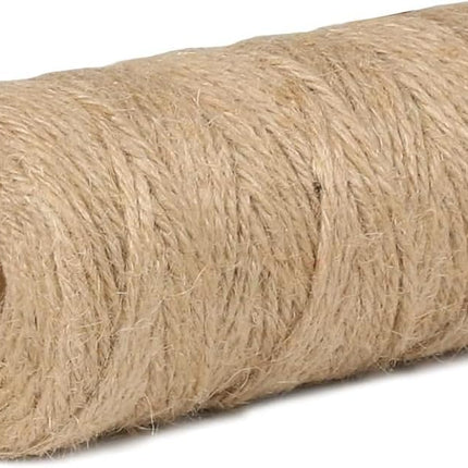 PerkDecor 5Pack 3mm Natural Jute Twine String 1640 Feet Long Twine String for Crafting Gardening Gift Wrapping Macrame DIY Home Decor (Brown-328Feet/Roll)