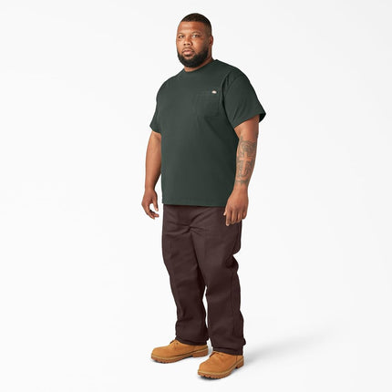 Dickies Men's Ws450fh Henley Shirt, Hunter Green, Large