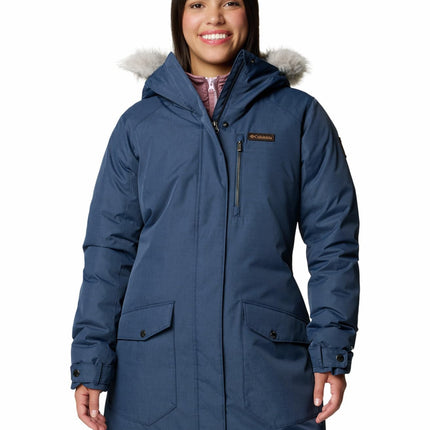 Columbia Women's Suttle Mountain Long Insulated Jacket, Collegiate Navy, Large