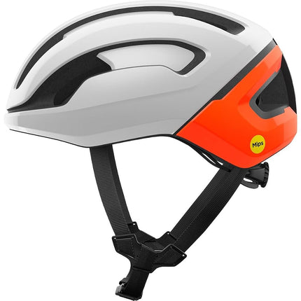 POC Omne Air MIPS Unisex Adult Cycling Helmet, Hydrogen White/Fluorescent Orange, S