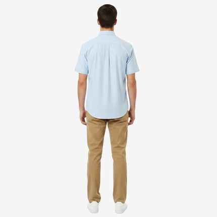 French Toast Men's Short Sleeve Oxford, Light Blue, XXL