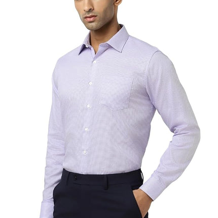 Van Heusen Men's Dress Shirt Fitted Poplin Solid, Lavender, 17" Neck 34"-35" Sleeve