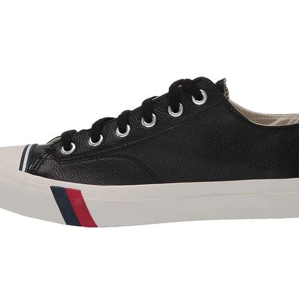 Keds Men's Royal Lo Lace Up Fashion Sneaker, Black Leather, 3 UK