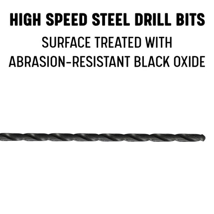 Drill America High Speed Steel 3/32" x 12" Extra Length Drill Bit, DWDDL Series