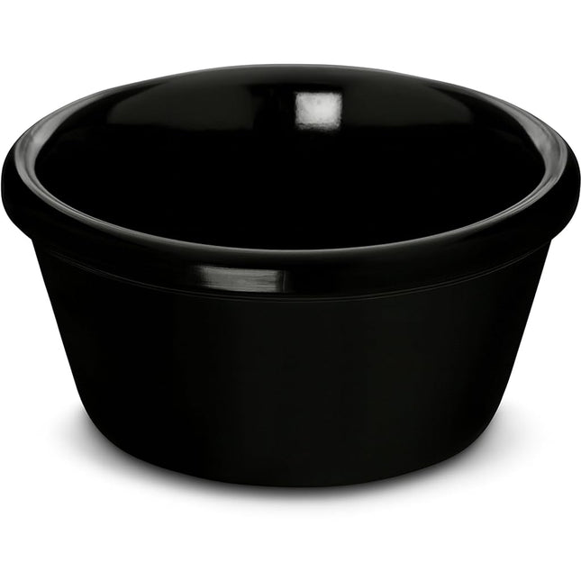 Carlisle FoodService Products Plastic Ramekins, Sauce Bowl For Catering, Kitchen, Restaurant, 6 Ounces, Black