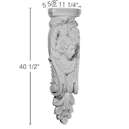 Ekena COR05X04X17ST 5 7/8-Inch Width x 4 1/4-Inch Depth x 17 3/4-Inch Height Stockport Corbel - Primed