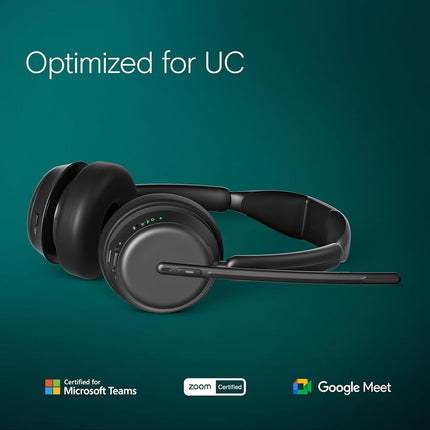 EPOS IMPACT 1061T ANC Stereo Bluetooth Headset Teams zertifiziert mit Active Noice Cancelling (ANC) inkl. kontaktlose Ladestation