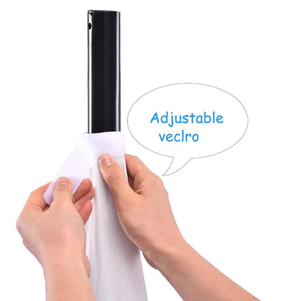 4 Pack Speaker Stand Cover Tripod Scrim, DJ Speaker Stand Scrim Tripod Cover with 360 Degree Coverage (White-Four Pack)