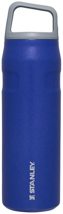 STANLEY IceFlow Cap and Carry Water Bottle 24 oz | Wide Mouth Twist Lid | Lightweight and Leakproof for Travel and Sports | Insulated Stainless Steel | BPA-Free | Lapis Glimmer