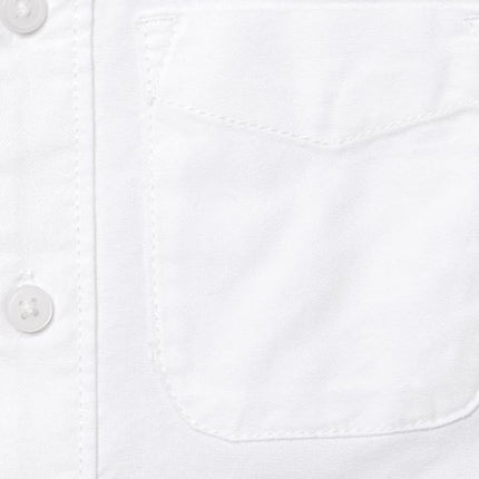 Children's Place Chemise boutonnée à manches longues en oxford pour bébé garçon, blanc, 2