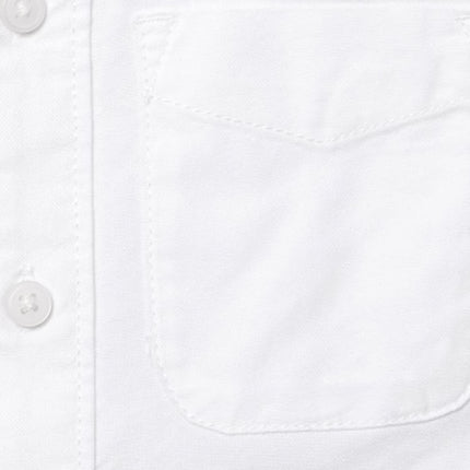 Children's Place The Baby Boys and Toddler Boys Long Sleeve Oxford Button Down Shirt,White,3T, White, Small