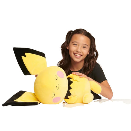 Pok�mon Pichu Sleeping Plush - 18-Inch Premium Plush in Sleeping Pose