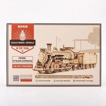 3D Wooden Puzzles for Adults Mechanical Models Kits to Build Unique Birthday/Christmas Day (Prime Steam Express)