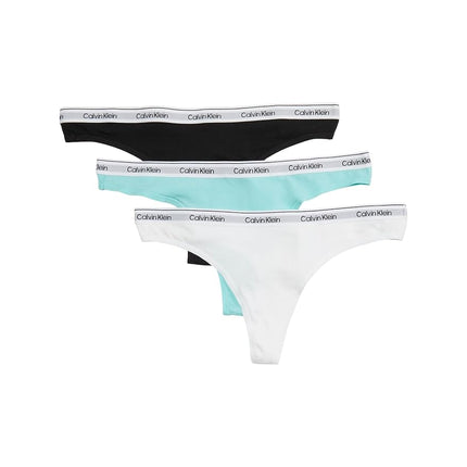 Calvin Klein Women's Modern Logo Thong Pack of 3, 