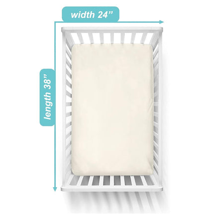 American Baby Company Fitted Mini-Crib Sheet, 100% Natural Supreme Cotton Jersey Knit, Ecru, Soft Breathable, for Boys and Girls