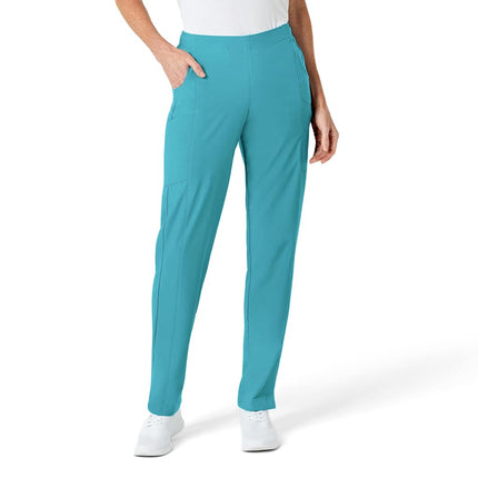WonderWink Women's Full Elastic Pant, Teal Blue, M