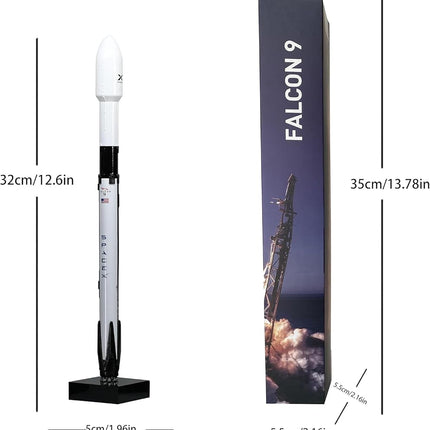 AYGITAL Space X Falcon 9 1/233 Diecast Rocket Model