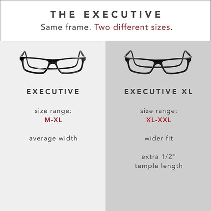 Clic Magnetic Executive Reading Glasses in Black ; 3.00