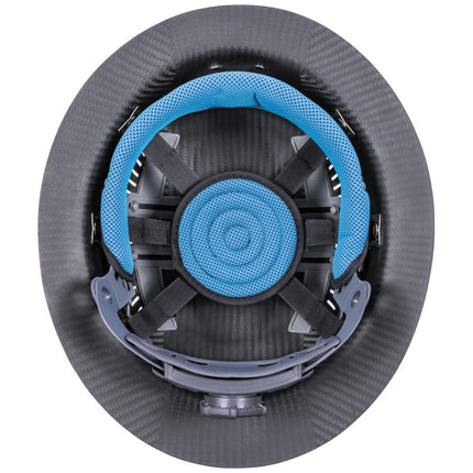 Klein Carbon Fiber Full Brim Hard Hat w/Headlamp, Titan