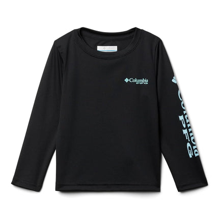 Camiseta Columbia de manga larga Terminal Tackle para niños pequeños, Black/Gulf Stream Logo, 3T