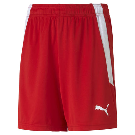 PUMA Kids' TeamLIGA Shorts, RED White, X-Small