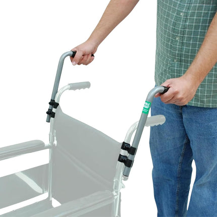 Rallonge de poignée de fauteuil roulant (capacité de 136 kg), accessoires universels pour adultes – Poignée extensible et réglable pour fauteuils roulants et poussettes pour adultes