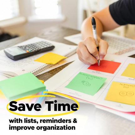 Post-it Super Sticky Notes 3x3 inch, 24 Pads/Pack, 70 Sheets/Pad, Workshop Kit, Red, Yellow, Green (654-24SSANSIOC)