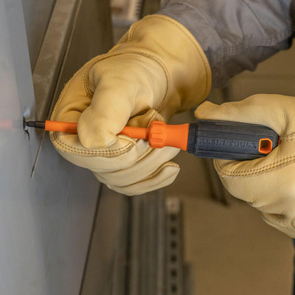 Klein Tools 6844INS Insulated Screwdriver, 1000V #2 Square Tip Screwdriver with 4-Inch Shank, Tip-Ident, Cushion-Grip Handle