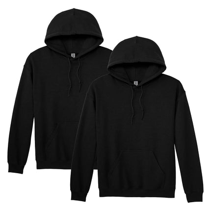 Gildan Unisex Opaque Hoodie, Pack of 2, Black (Pac