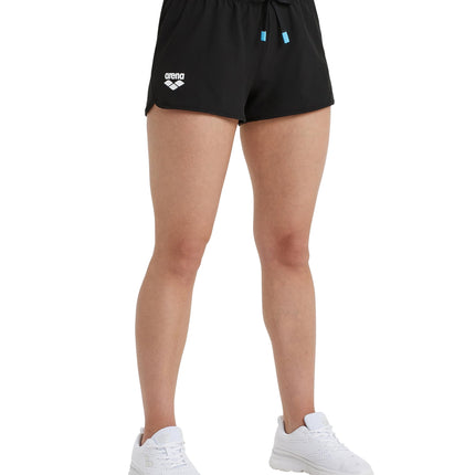 Arena Women's Team Short Solid Swim Trunks, Black,