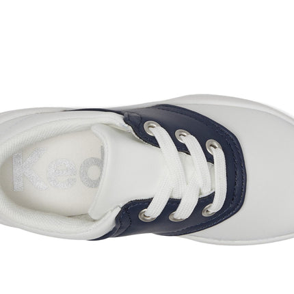 Keds Girl's School Days (Toddler/Little Kid) Sneaker, White/Navy, 12 Little Kid